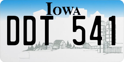 IA license plate DDT541
