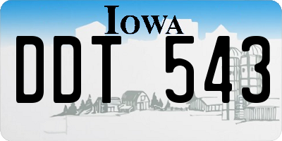 IA license plate DDT543