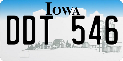 IA license plate DDT546