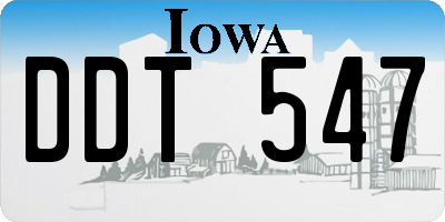 IA license plate DDT547