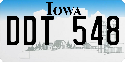 IA license plate DDT548