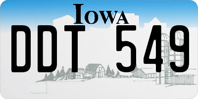 IA license plate DDT549