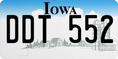 IA license plate DDT552