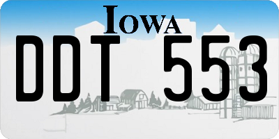 IA license plate DDT553