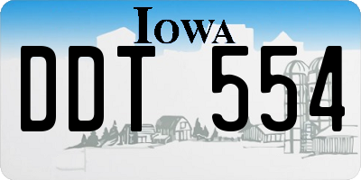 IA license plate DDT554