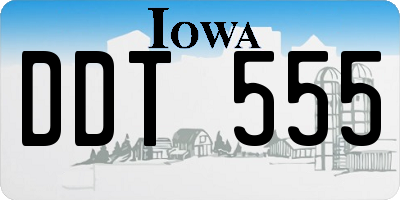 IA license plate DDT555