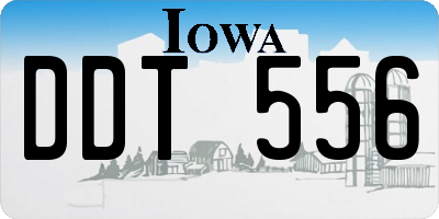 IA license plate DDT556