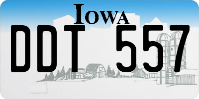 IA license plate DDT557