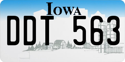 IA license plate DDT563