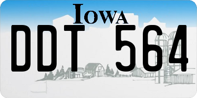 IA license plate DDT564