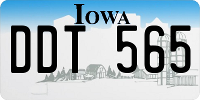 IA license plate DDT565
