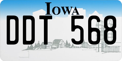 IA license plate DDT568
