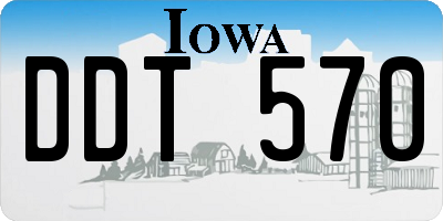 IA license plate DDT570