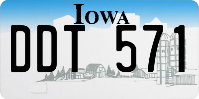 IA license plate DDT571