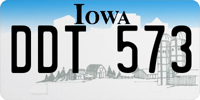 IA license plate DDT573