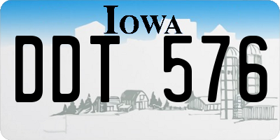 IA license plate DDT576