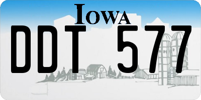 IA license plate DDT577