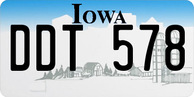 IA license plate DDT578