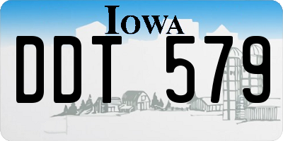 IA license plate DDT579