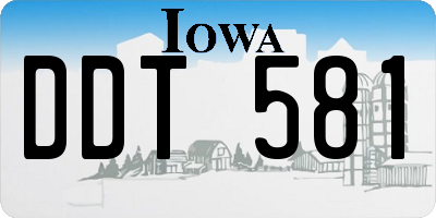 IA license plate DDT581