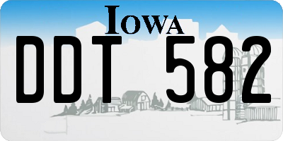 IA license plate DDT582