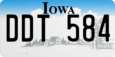 IA license plate DDT584