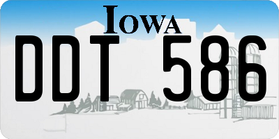 IA license plate DDT586