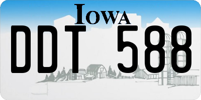 IA license plate DDT588