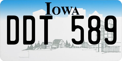 IA license plate DDT589