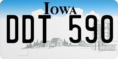 IA license plate DDT590