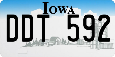 IA license plate DDT592