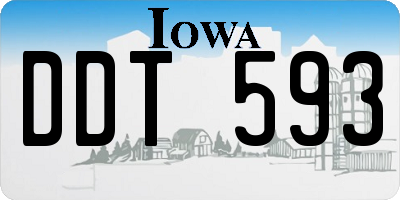 IA license plate DDT593