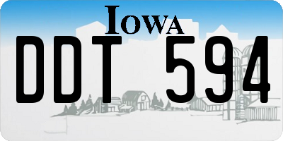 IA license plate DDT594