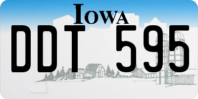 IA license plate DDT595