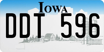 IA license plate DDT596