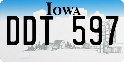 IA license plate DDT597