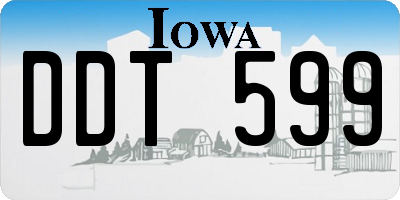 IA license plate DDT599
