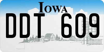 IA license plate DDT609