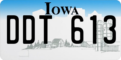 IA license plate DDT613