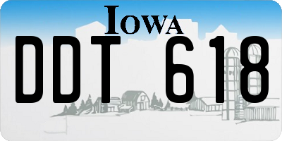IA license plate DDT618