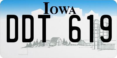 IA license plate DDT619