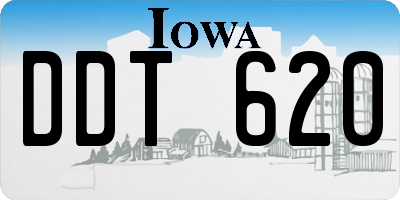IA license plate DDT620