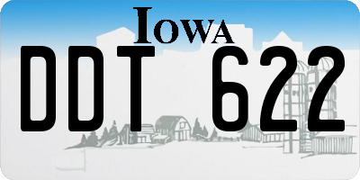 IA license plate DDT622