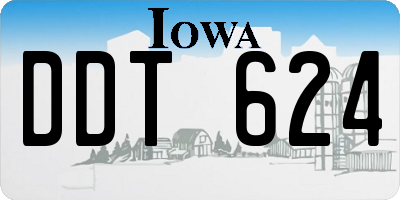 IA license plate DDT624