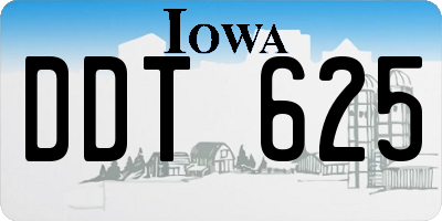IA license plate DDT625