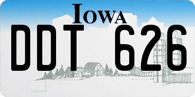 IA license plate DDT626