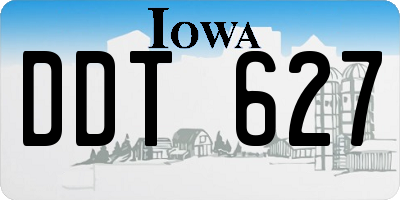 IA license plate DDT627