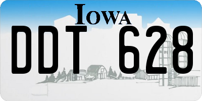 IA license plate DDT628