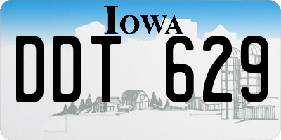 IA license plate DDT629