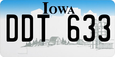 IA license plate DDT633